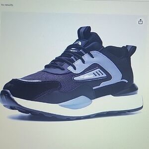 Radylinx black steel toe work shoes sneakers lightweight comfy Size M 8 W 9 New…